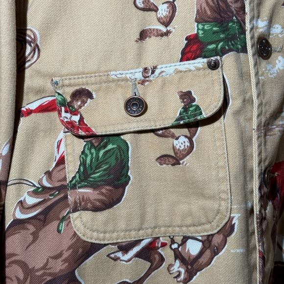 Ralph Lauren Beige Western cowboy Print Jacket - Picture 10 of 13